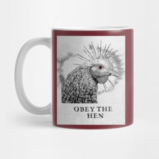 Funny Chicken Design - Obey The Hen Mug